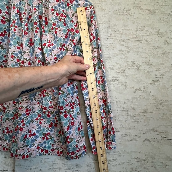 J. Crew Liberty Fabrics Floral Print Women's Top Sz 0 Ditzy Cottagecore Prairie - Picture 14 of 15